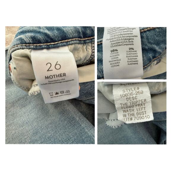 Mother Superior NWT The Tripper Flood Fray Left In The Dust Medium Wash size 26 - Picture 15 of 16